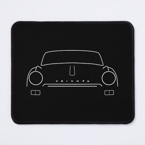 Item preview, Triumph Spitfire Mk III 1960s British classic car white outline designed and sold by soitwouldseem.