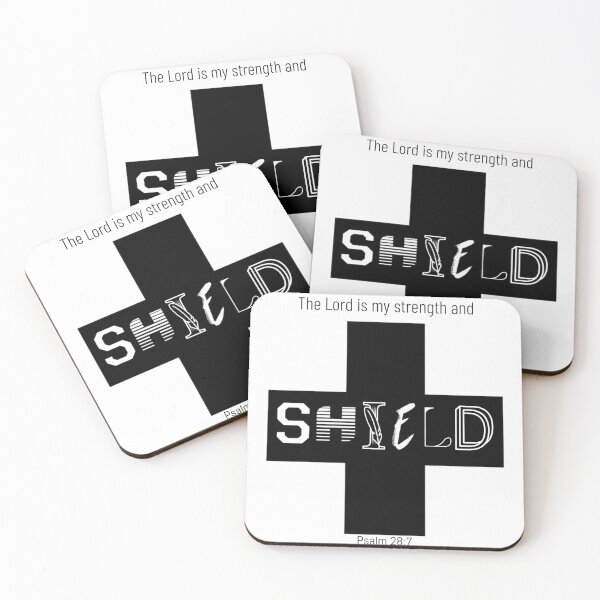 Item preview, Christian Quote - The Lord is My Strength and Shield - Psalm 28: 7 Bible Verse designed and sold by Share-Blessings.