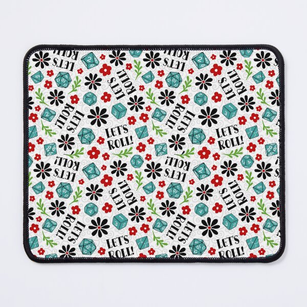 Item preview, Let's Roll DND Gamer Floral designed and sold by KrisInStitches.
