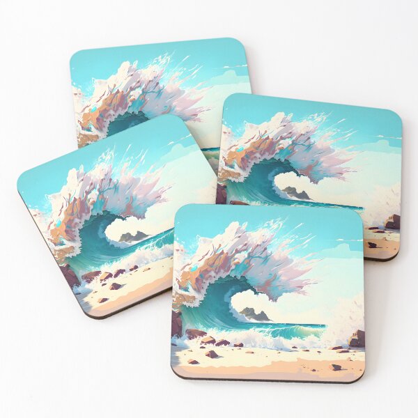Item preview, Crashing wave abstract art print designed and sold by SeminoleB.