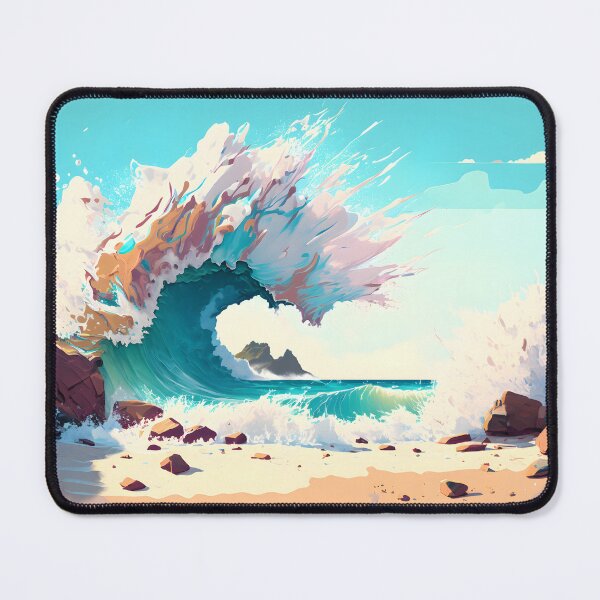Item preview, Crashing wave abstract art print designed and sold by SeminoleB.