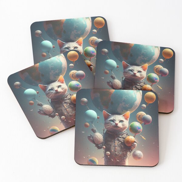 Item preview,  Environmentalist Cyberpunk Cat celebrating Earth Day - surrealist AI Generated Art designed and sold by Flowsaiartshop.