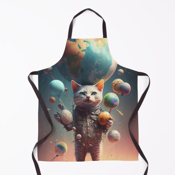 Item preview,  Environmentalist Cyberpunk Cat celebrating Earth Day - surrealist AI Generated Art designed and sold by Flowsaiartshop.