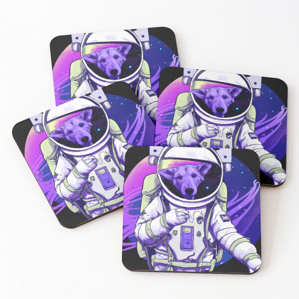 Item preview, Astronaut Dog In Cyberpunk Universe designed and sold by KalipsoArt.