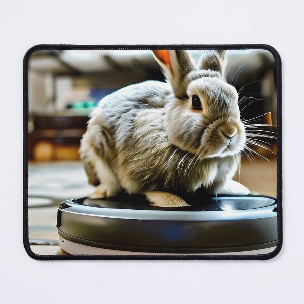 Item preview, Rabbit on a Roomba designed and sold by Steeshirts.