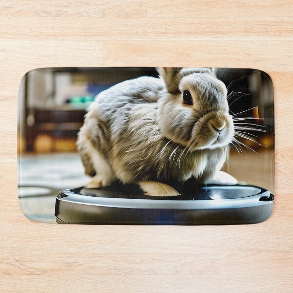 Item preview, Rabbit on a Roomba designed and sold by Steeshirts.