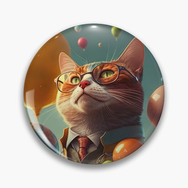Item preview, Environmentalist Cyberpunk Cat celebrating Earth Day - surrealist AI Generated Art designed and sold by Flowsaiartshop.