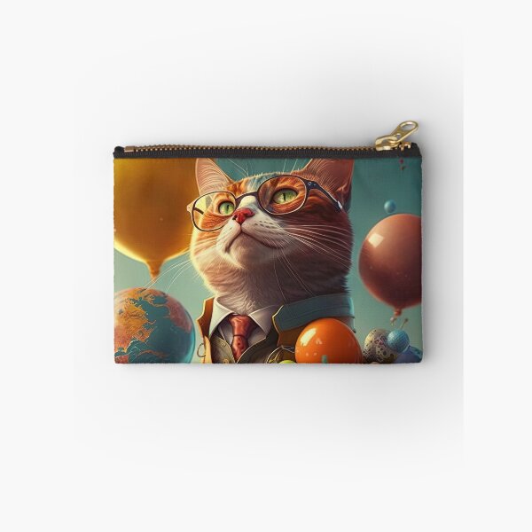Item preview, Environmentalist Cyberpunk Cat celebrating Earth Day - surrealist AI Generated Art designed and sold by Flowsaiartshop.