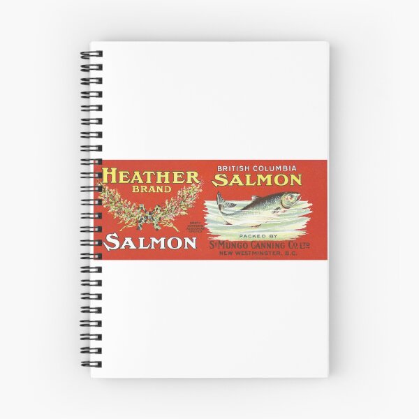 Item preview, Etiqueta de estaño Heather Brand Salmon designed and sold by FOVCA.