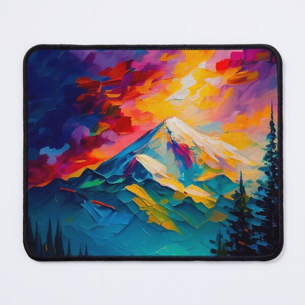 Item preview, Mount Ranier National Park Landscape | Palette Knife Oil Digital Painting designed and sold by VividViews.