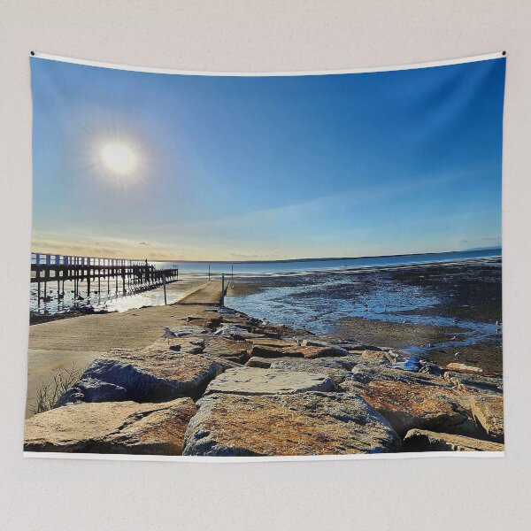 Item preview, Picturesque Sea Views Grantville's Pier Low Tide designed and sold by Michael Voyler.