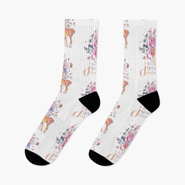 Item preview, I Love You Deerly waterclor deer designed and sold by 4youwithlove2.