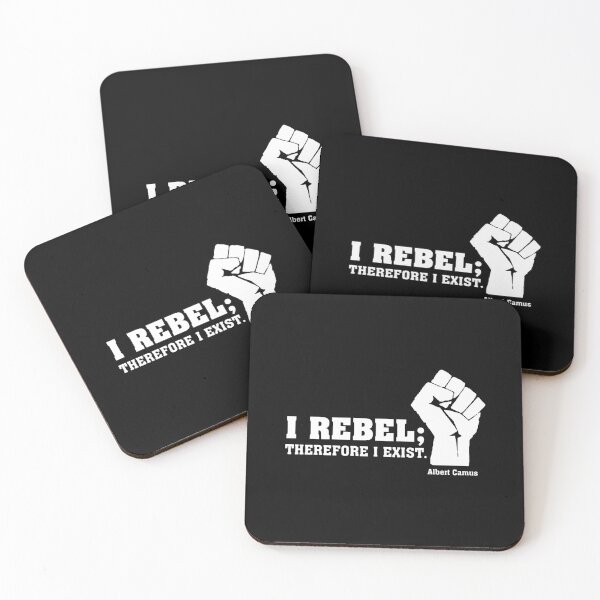 Item preview, I Rebel; Therefore I Exist - Albert Camus designed and sold by EvilGravy.