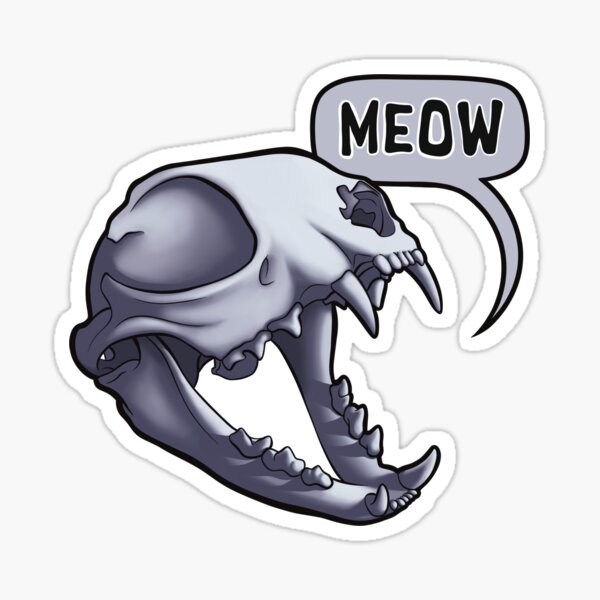 Item preview, Meowing Cat Skull designed and sold by SmoczeQ.
