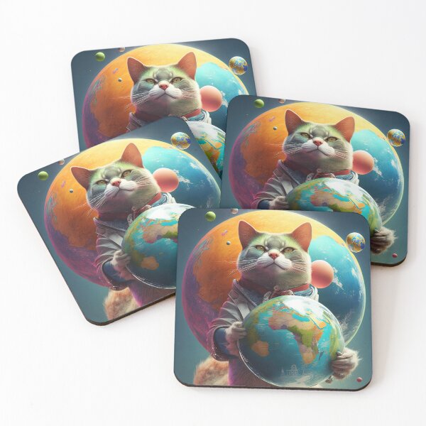 Item preview, Environmentalist Cyberpunk Cat celebrating Earth Day - surrealist AI Generated Art designed and sold by Flowsaiartshop.