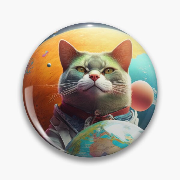 Item preview, Environmentalist Cyberpunk Cat celebrating Earth Day - surrealist AI Generated Art designed and sold by Flowsaiartshop.