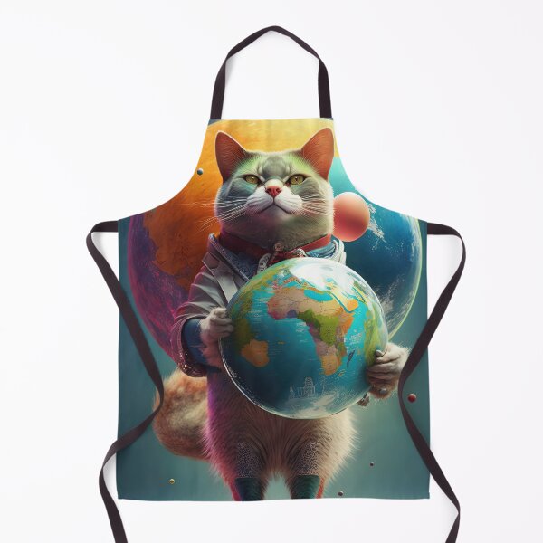 Item preview, Environmentalist Cyberpunk Cat celebrating Earth Day - surrealist AI Generated Art designed and sold by Flowsaiartshop.