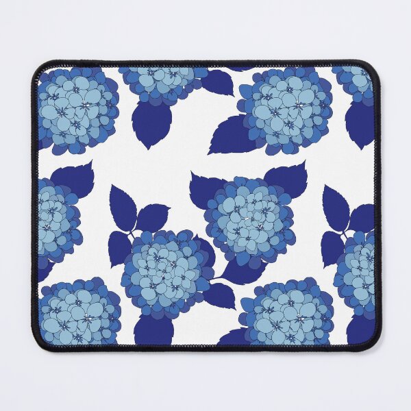 Item preview, Hamptons Blue and White Hydrangea Flowers Pattern designed and sold by HotHibiscus.