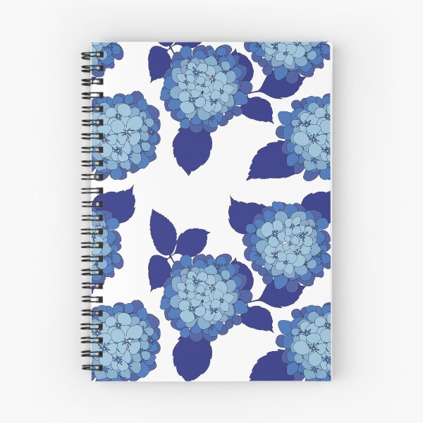 Item preview, Hamptons Blue and White Hydrangea Flowers Pattern designed and sold by HotHibiscus.