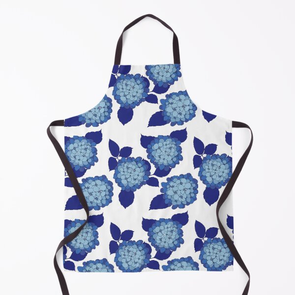 Item preview, Hamptons Blue and White Hydrangea Flowers Pattern designed and sold by HotHibiscus.