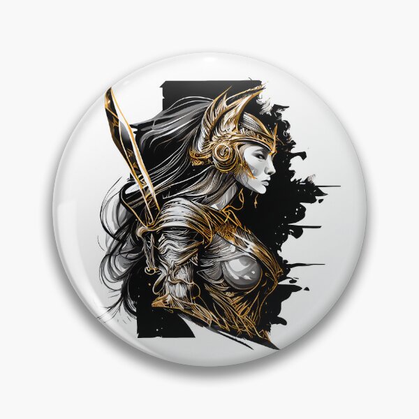 Item preview, Unleash Your Inner Warrior with Our Black and Gold Fantasy Warrior Woman designed and sold by ShadowAndSlate.