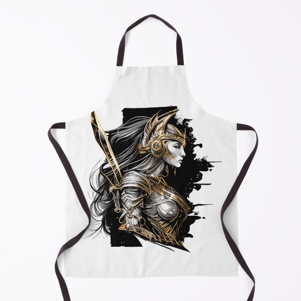 Item preview, Unleash Your Inner Warrior with Our Black and Gold Fantasy Warrior Woman designed and sold by ShadowAndSlate.