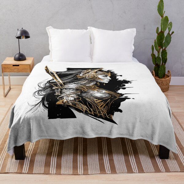 Item preview, Unleash Your Inner Warrior with Our Black and Gold Fantasy Warrior Woman designed and sold by ShadowAndSlate.