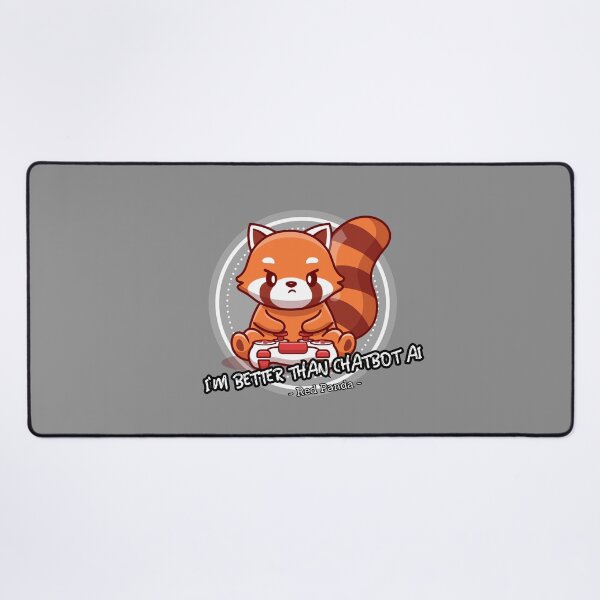 Item preview, better than chatbot AI - gaming red panda  designed and sold by PositiveIdeas.