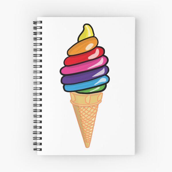 Item preview, Rainbow Soft Serve Whippy Icecream Cone Graphic Art 2 designed and sold by Ciara Shortall.