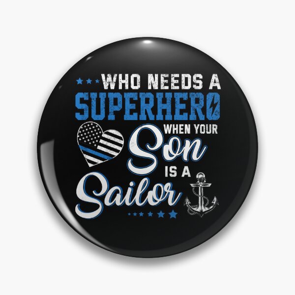 Item preview,  Navy Women's Proud Mom- Who Needs A Superhero When Your Son IS a Sailor designed and sold by Simeon	 Dorelus.