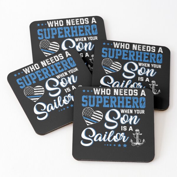 Item preview,  Navy Women's Proud Mom- Who Needs A Superhero When Your Son IS a Sailor designed and sold by Simeon	 Dorelus.