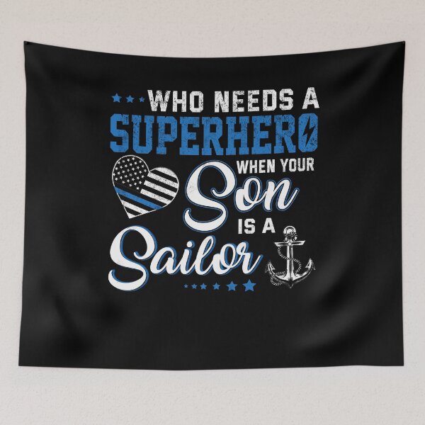 Item preview,  Navy Women's Proud Mom- Who Needs A Superhero When Your Son IS a Sailor designed and sold by Simeon	 Dorelus.