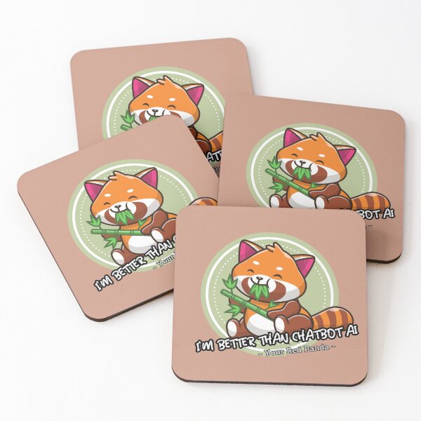 Item preview, better than chatbot AI - red panda  designed and sold by PositiveIdeas.