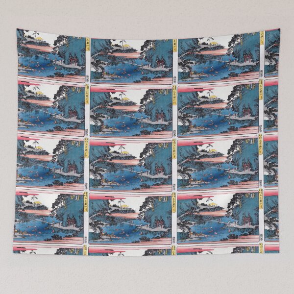Item preview, Utagawa Hiroshige Waterfall River at Ōji designed and sold by TeeARTHY.