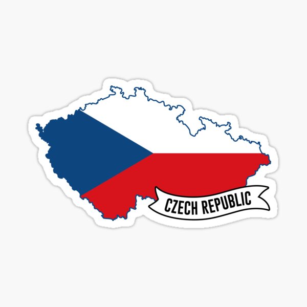 Item preview, Czech Republic Country Shape Flag Minimalistic designed and sold by WorldIsSmall.