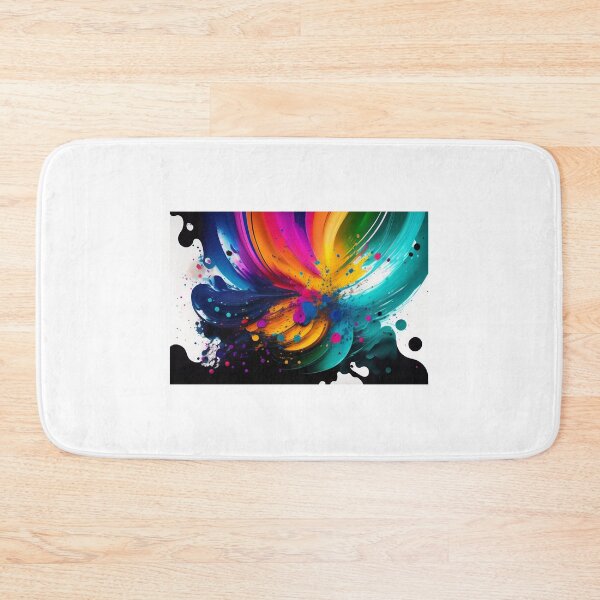 Item preview, Vibrant and dramatic swirl of colorful ink splats in a gorgeous curving vortex pattern. Aggressive splotching and distress to simulate forceful movement. Blending of rainbow colors. Digital art. designed and sold by Bookwyrm-Bazaar.