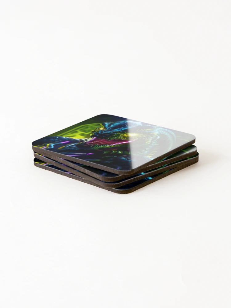Thumbnail 4 of 5, Coasters (Set of 4), Bismarck Ringed Python designed and sold by Dawn van Doorn.