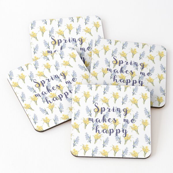 Item preview, Spring makes me happy! - spring flowers print designed and sold by LittleBettyMakes.