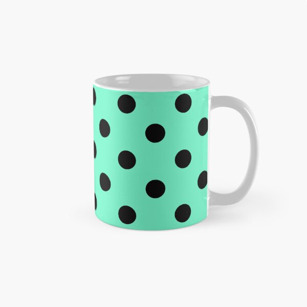Item preview, Black Polka Dots On Opal Green  designed and sold by POLKAIWERX.