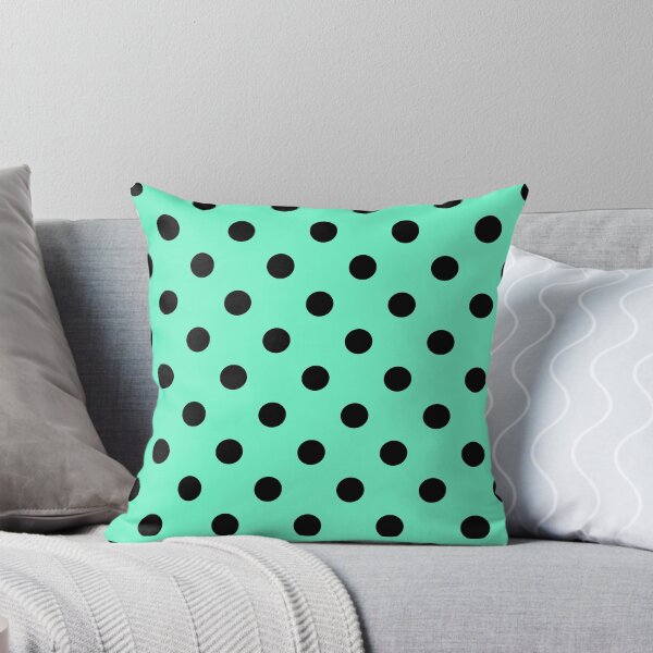 Item preview, Black Polka Dots On Opal Green  designed and sold by POLKAIWERX.