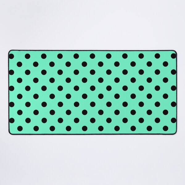 Item preview, Black Polka Dots On Opal Green  designed and sold by POLKAIWERX.