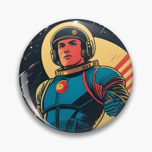 Item preview, Retro Futuristic Astronaut designed and sold by ByteyCreatives.