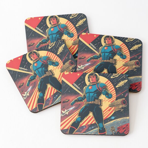 Item preview, Retro Futuristic Astronaut designed and sold by ByteyCreatives.