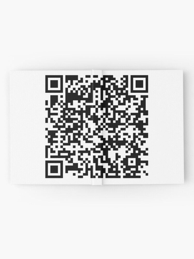 Rick Roll Your Friends! QR code that links to Rick Astley's “Never Gonna  Give You Up”  music video Spiral Notebook for Sale by ApexFibers