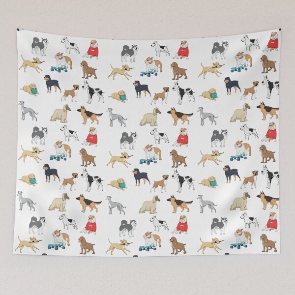 Aperçu de l'œuvre Motif combo chiens créée et vendue par Bunmigraphics .