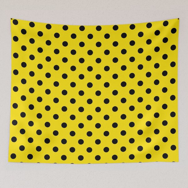 Item preview, Black Polka Dots On Yellow  designed and sold by POLKAIWERX.