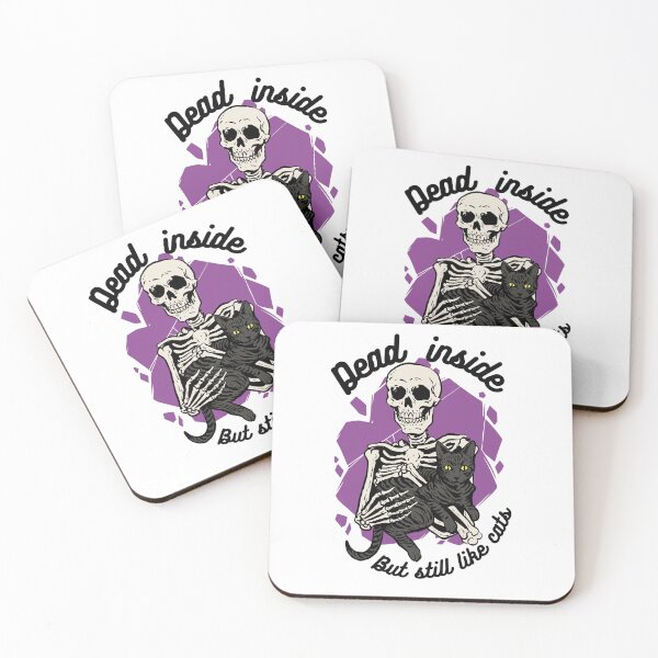 Item preview, Skeleton hugs cat - Dark Gothic Tee designed and sold by Garaunt - The bavarian brute.