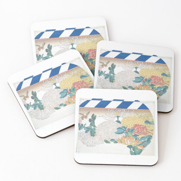 Item preview, Utagawa Hiroshige Chrysanthemums in Fan-shaped Design designed and sold by TeeARTHY.