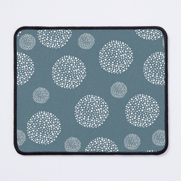 Item preview, Large and small circles grey blue geometric all over design designed and sold by Lolly's Lane Shoppe.