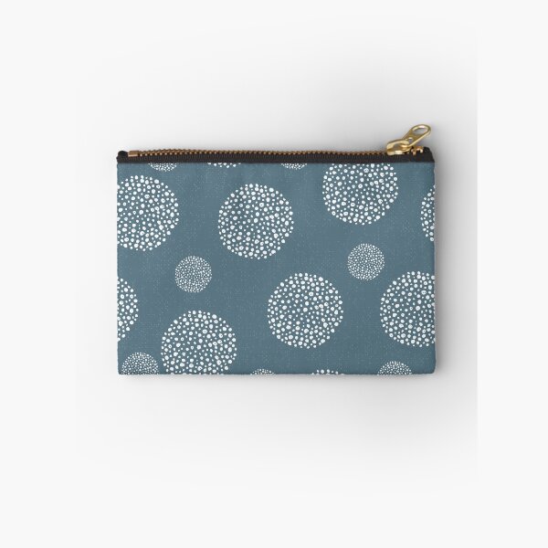 Item preview, Large and small circles grey blue geometric all over design designed and sold by Lolly's Lane Shoppe.